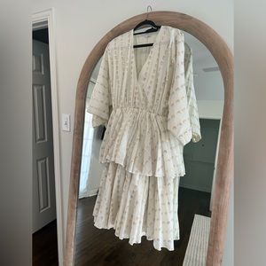 Rhode Resort Bella Heart 3/4 Sleeve Tiered Dress